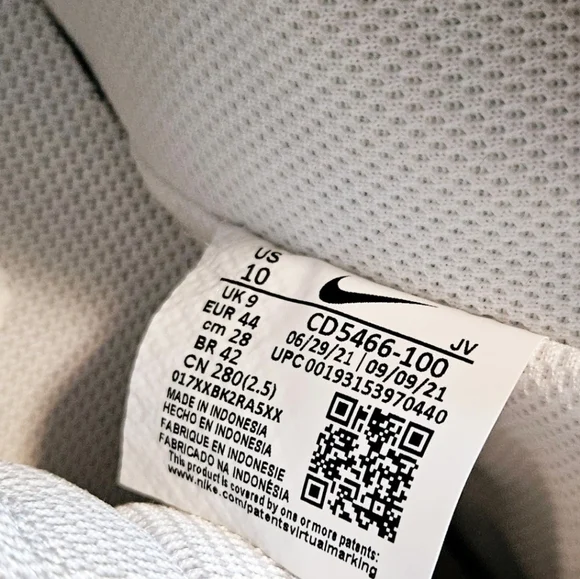 Nike Court Vision Mid Triple White Men's Shoes/Sneakers DC5466-100 Size 10 - Picture 11 of 11